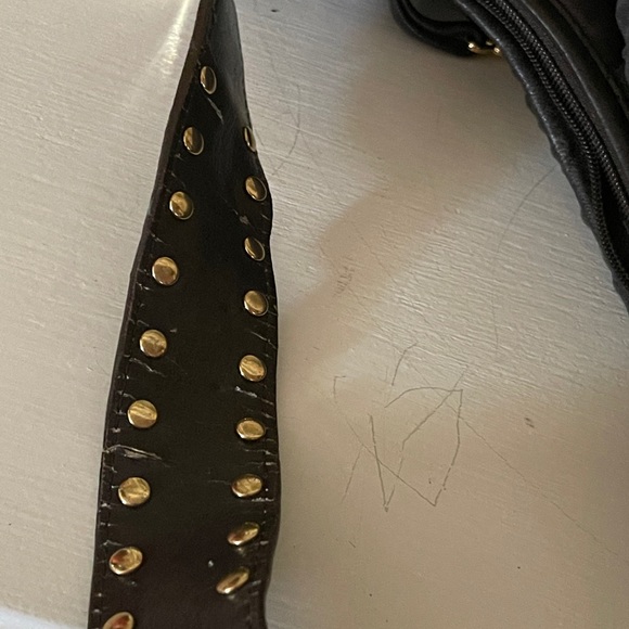 Carlos Falchi Designer Hobo Quilted Brown Handbag - Picture 16 of 16